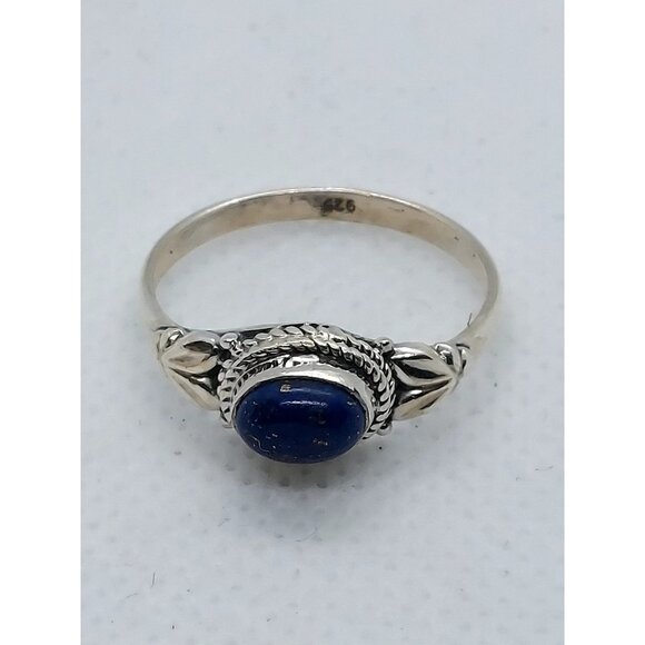 Sterling ring lapis‎ 9.5 - Picture 1 of 3